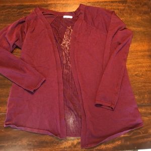 Cute wine colored cardigan!